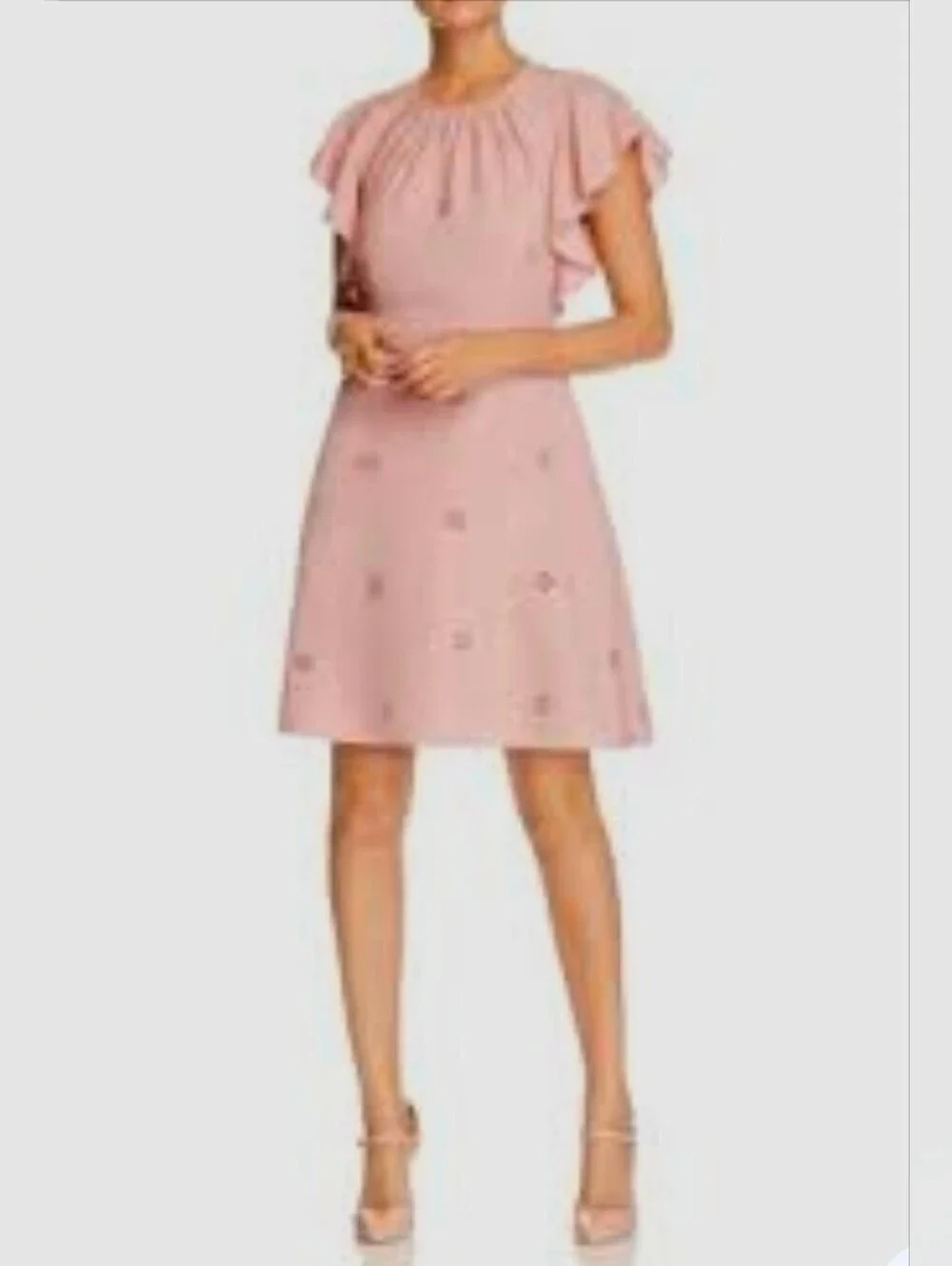 Kate Spade Cutout Crepe Dress In Peony, Size 2